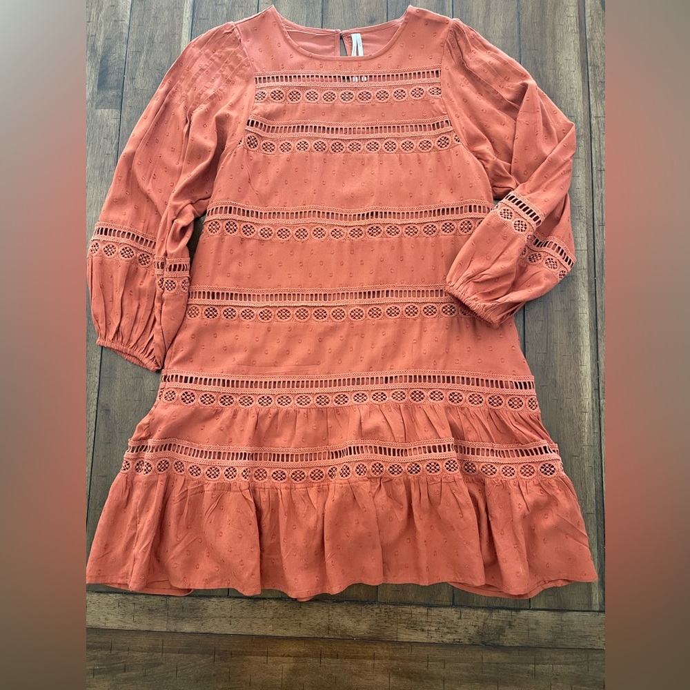 Anthropology BOHO embroidered midi dress small